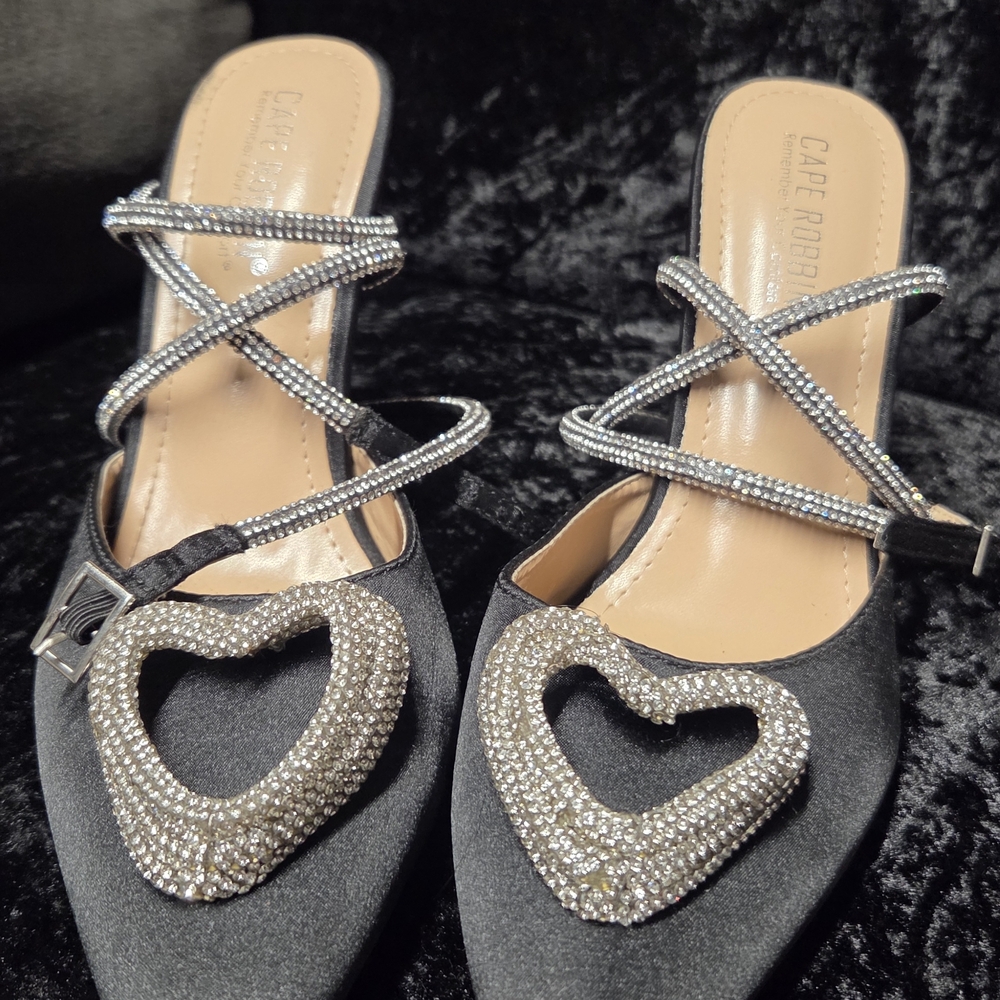 Cape Robbin Black and Silver Heels
